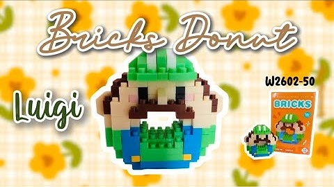 Tutorial Bricks Donat Luigi Kode W2602-50 | How To Build Bricks Donut Luigi
