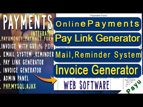 PayUmoney payment gateway integrator with GST invoice, pay link generator, and email system in PHP