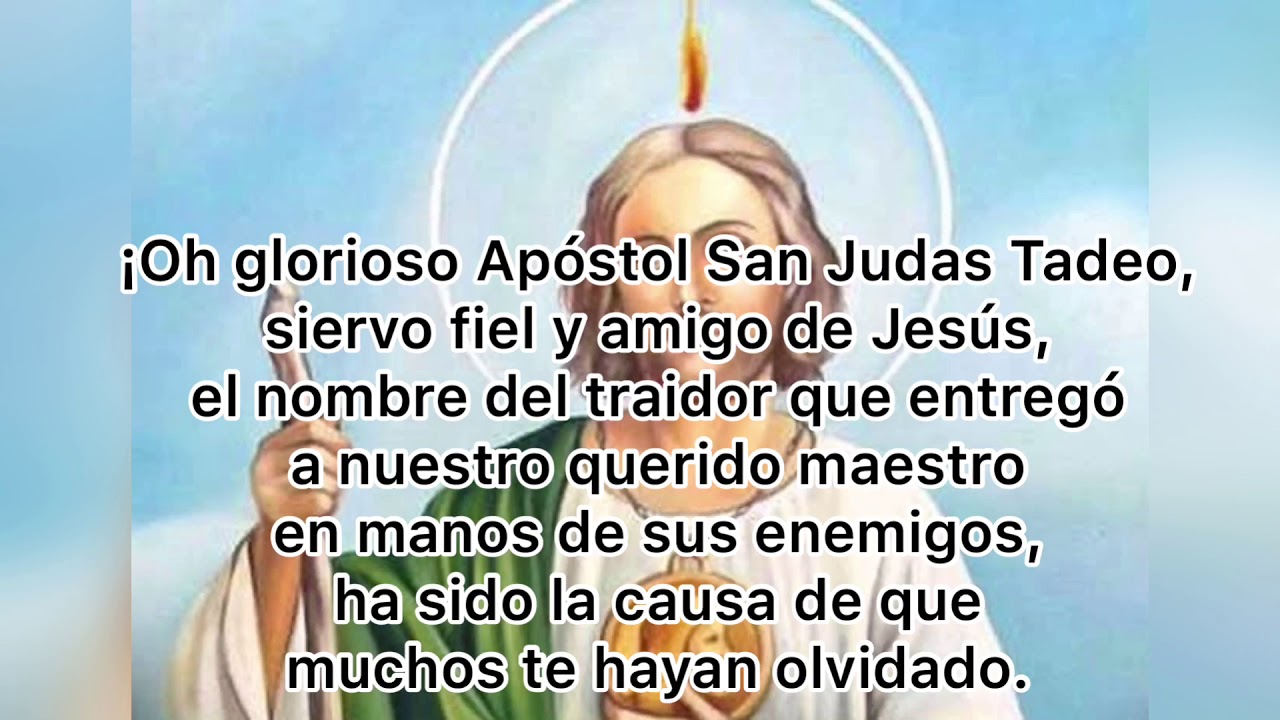 ORACIÓN A SAN JUDAS TADEO PARA PEDIR TRABAJO - YouTube
