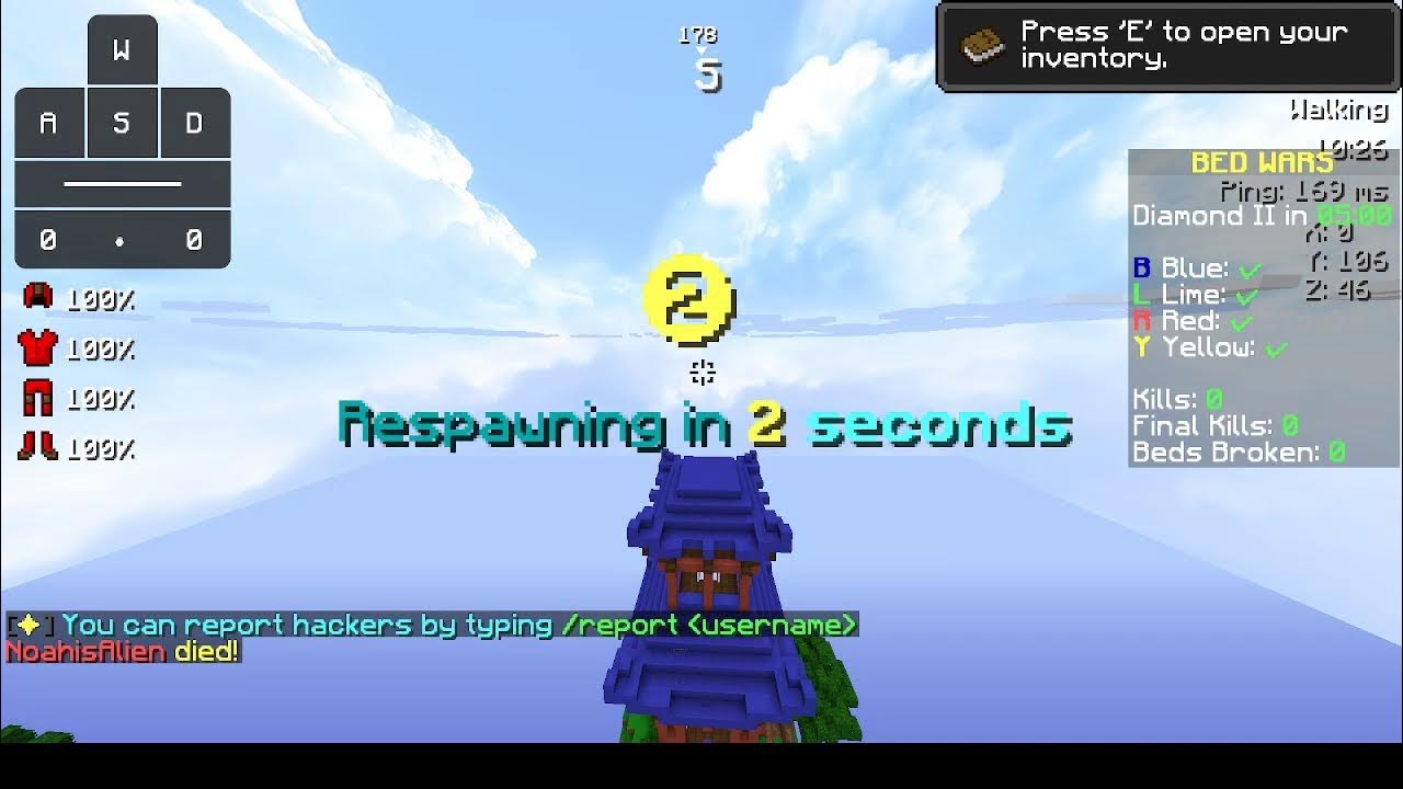 Minecraft bedwars cracked server 1 8 9 blocksmc youtube