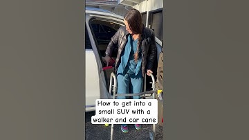 How to get into a small SUV with a walker and a car cane #physicaltherapy #caregiver #automobile