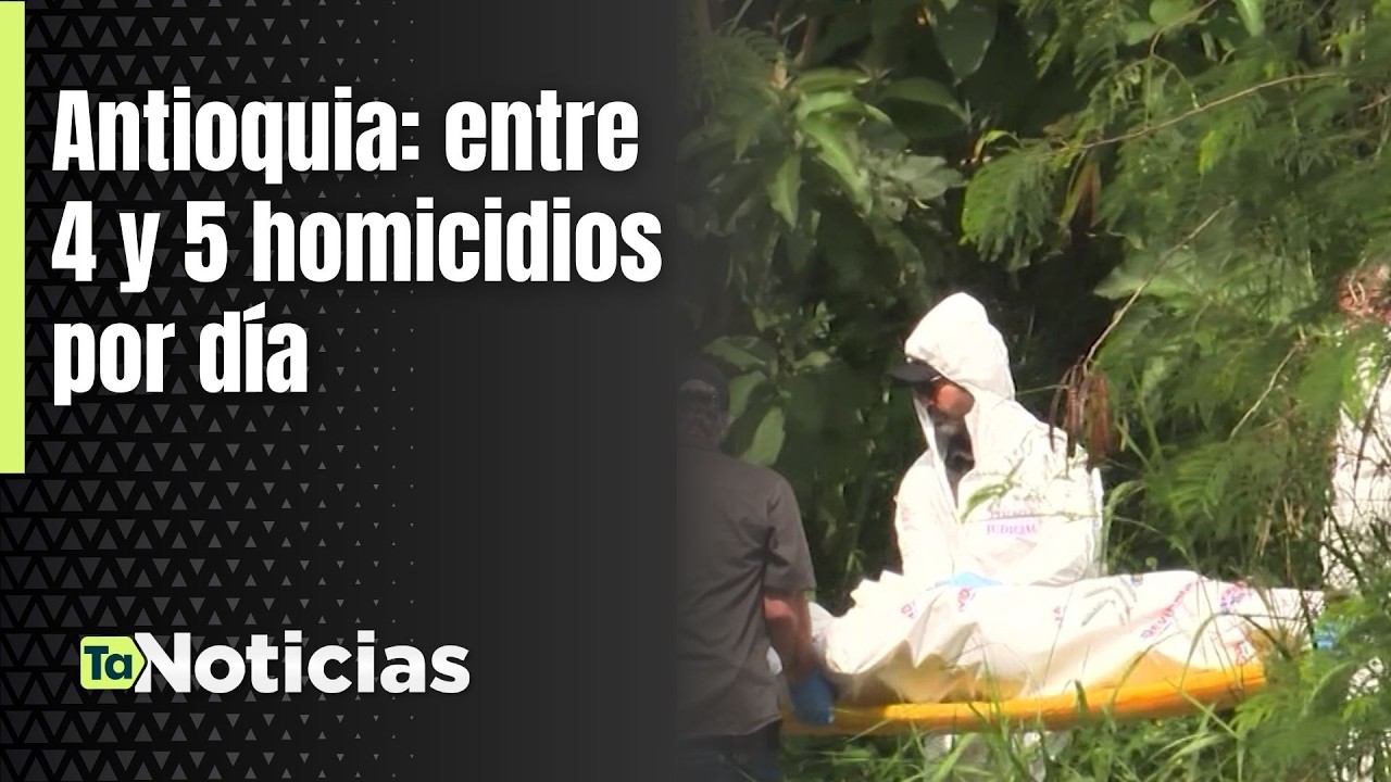 Antioquia: entre 4 y 5 homicidios por día - Teleantioquia Noticias