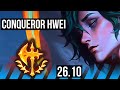 HWEI vs MALZAHAR (MID) | Conqueror, Good KDA: 9/1/4 | KR Master | 26.10