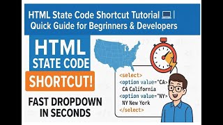 &quot;HTML State Code Shortcut Tutorial 💻 | Quick Guide for Beginners &amp; Developers&quot;