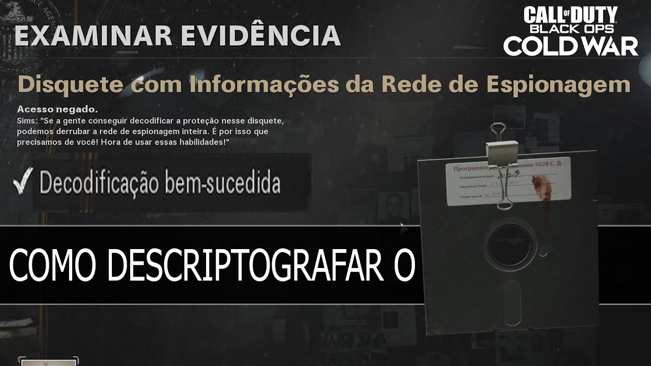 Como Descriptografar o Disquete da missão Operação Chaos - Campanha Black Ops Cold War