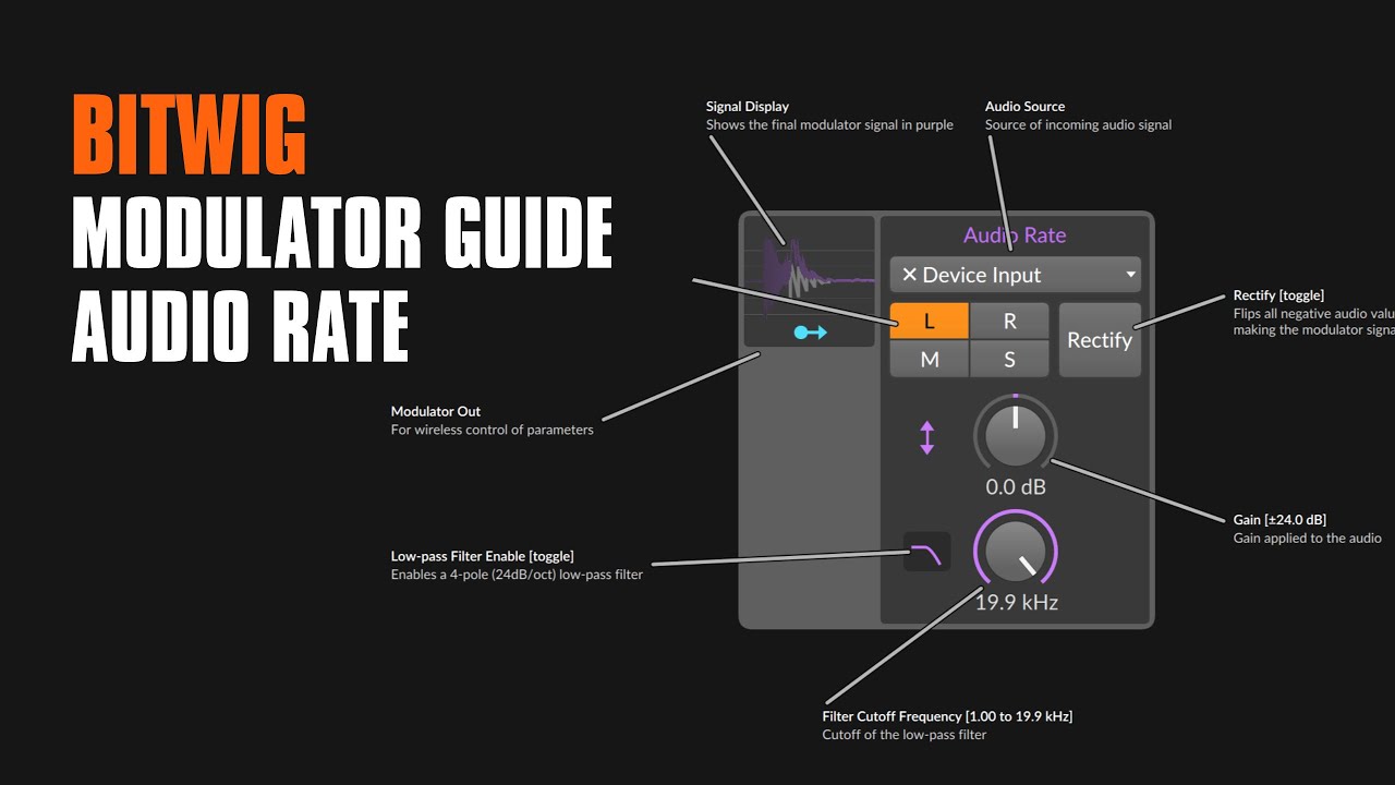 Audio Rate - Bitwig Modulator Guide - YouTube