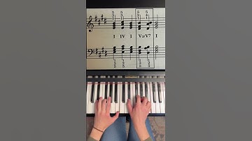 E Major I IV V7 chord progression on piano #Shorts