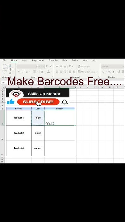 how-to-make-barcodes-in-excel-shorts-short-youtubeshorts-youtube