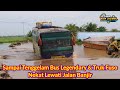 Sampai Tenggelam!! Bus Legendary & Truk FusoNekat Lewati Jalan Banjir