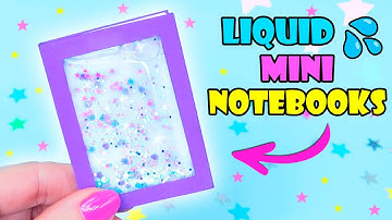 DIY LIQUID MINI NOTEBOOKS 💦