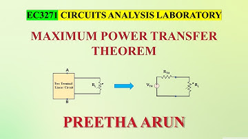 EC3271 - MAXIMUM POWER TRANSFER THEOREM