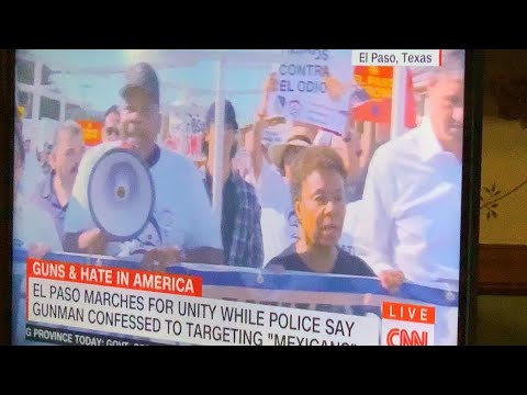 U.S. Congresswoman Barbara Lee Of Oakland In El Paso Marching With Beto O’Rourke