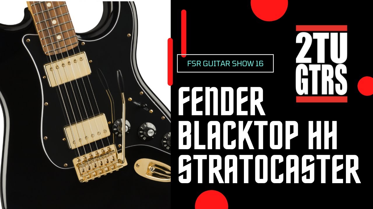 Fender Limited Mahogany Blacktop Stratocaster - Black w/ Gold Hardware