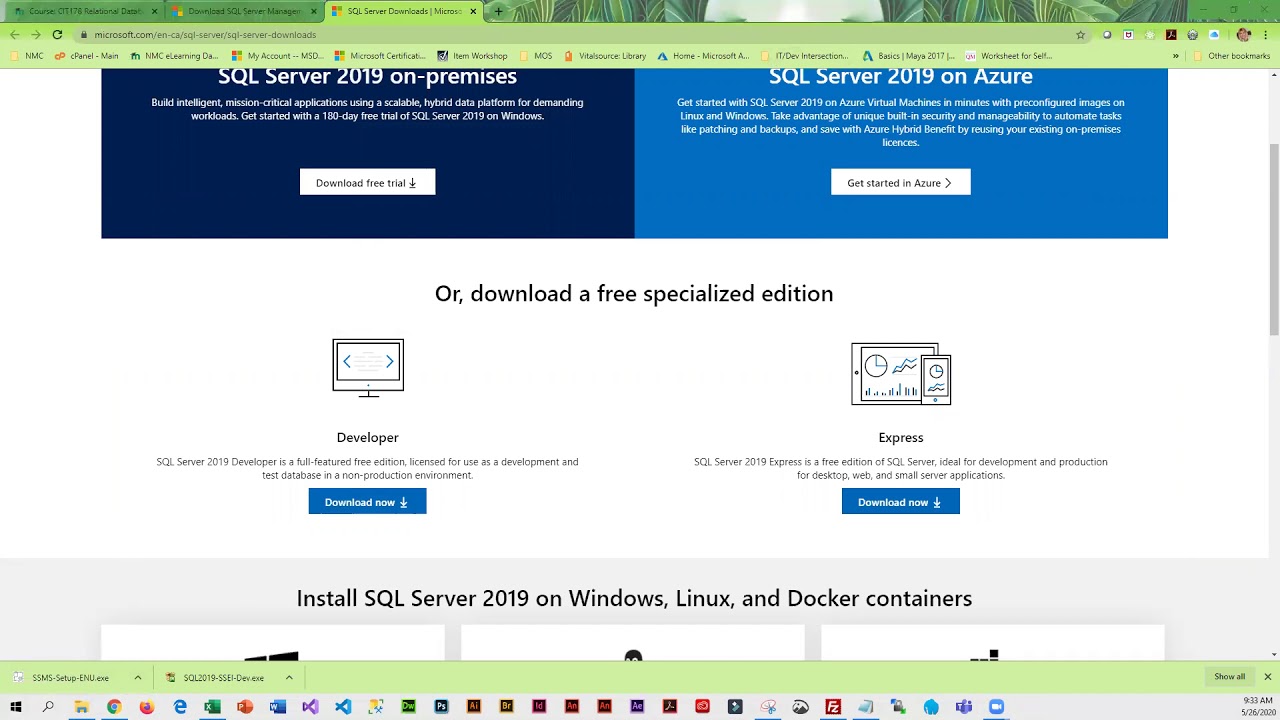 installing sql server and ssms - YouTube
