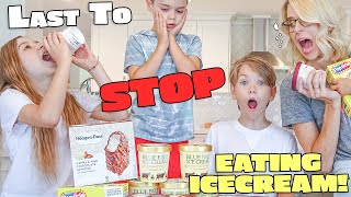 Last To Stop Eating Ice Cream Wins MYSTERY PRIZE!! New Sopo Squad Family Vlog!