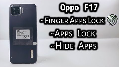Oppo F17 Hide Apps | Apps Lock | Set Finger Sensor Any Apps |
