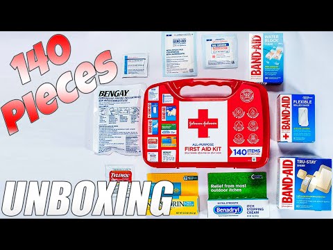 Johnson & Johnson All-Purpose Portable Compact First Aid Kit 140 Pieces Unboxing and Review