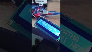 projek membuat tulisan di lcd i2c berbasis arduino uno