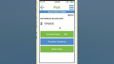 eveXso Batch/Lot number Picking