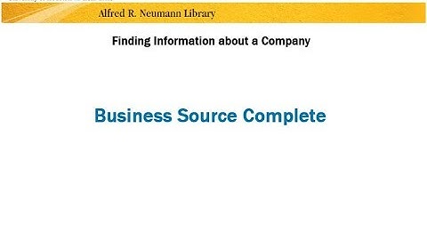 Business Source Complete