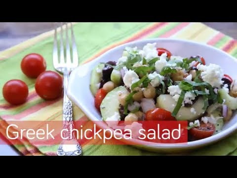 Greek chickpea salad