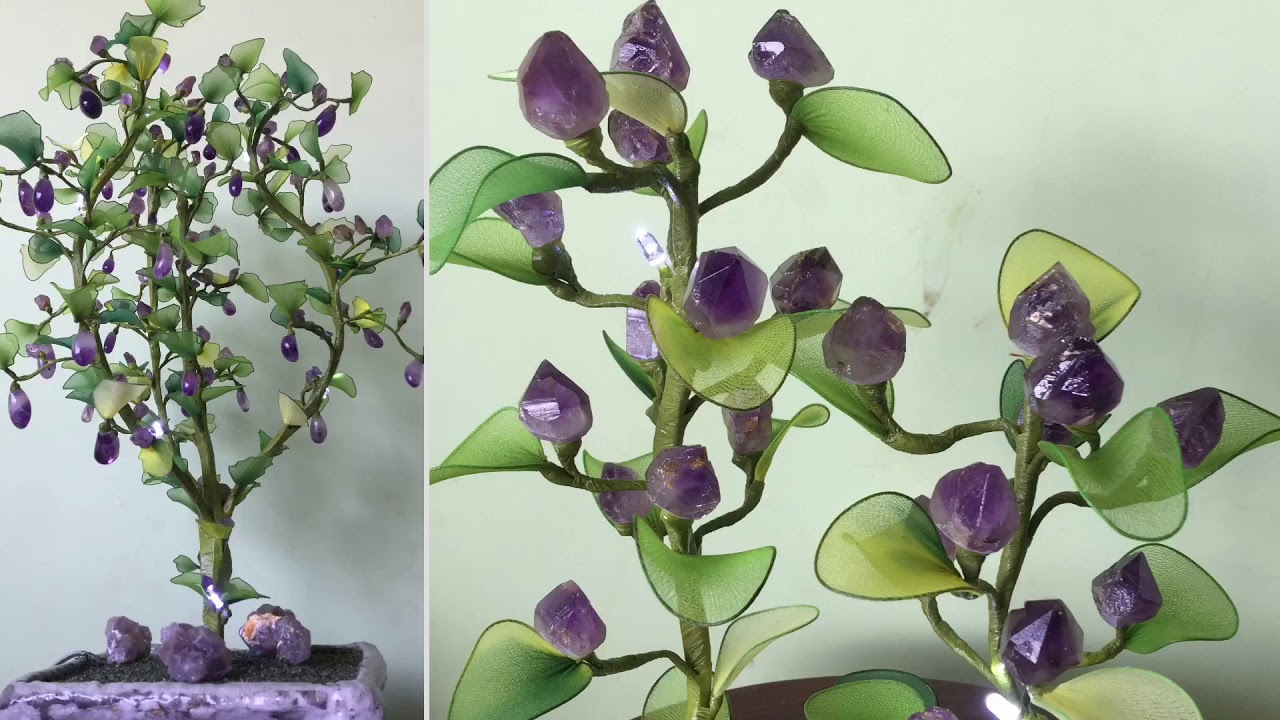 Tree and flower made from gem stone!!!!!! YouTube