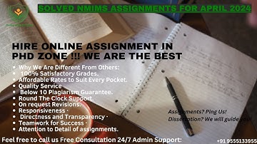 Get Solved NMIMS Assignments for April 2024 | APRIL NMIMS Assignments  | NMIMS Assignment April