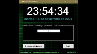 Sistema control de asistencia del personal (VISUAL BASIC .NET)