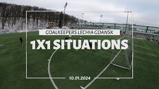 Dealing with 1x1 situations. Goalkeepers Lechia Gdańsk.