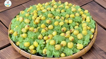 Bí quyết nấu XÔI LÁ DƯA HẠT SEN dẻo thơm, hạt sen không bị nát, ăn thử một miếng ngất ngây.