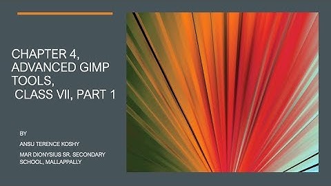 Chapter 4, Advanced GIMP Tools, Grade VI, Part 1