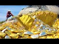 wow wow amazing! found a lot of gold miner million year underground on top mountain