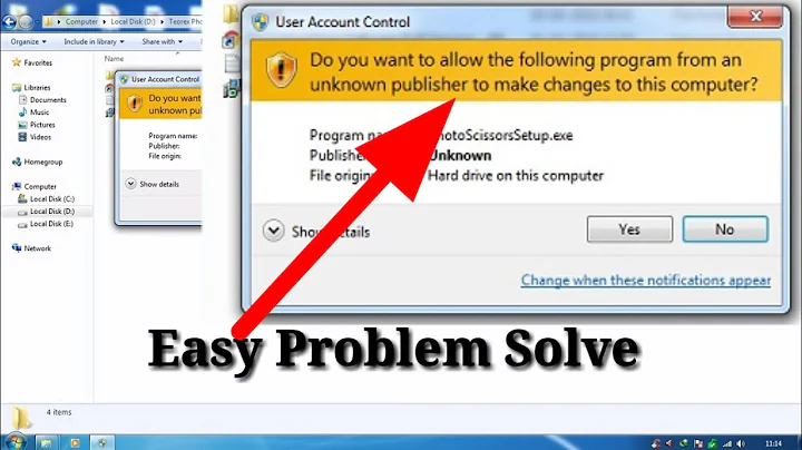 Do you want to allow the following  program… in Windows PC 10 /8/7 problem