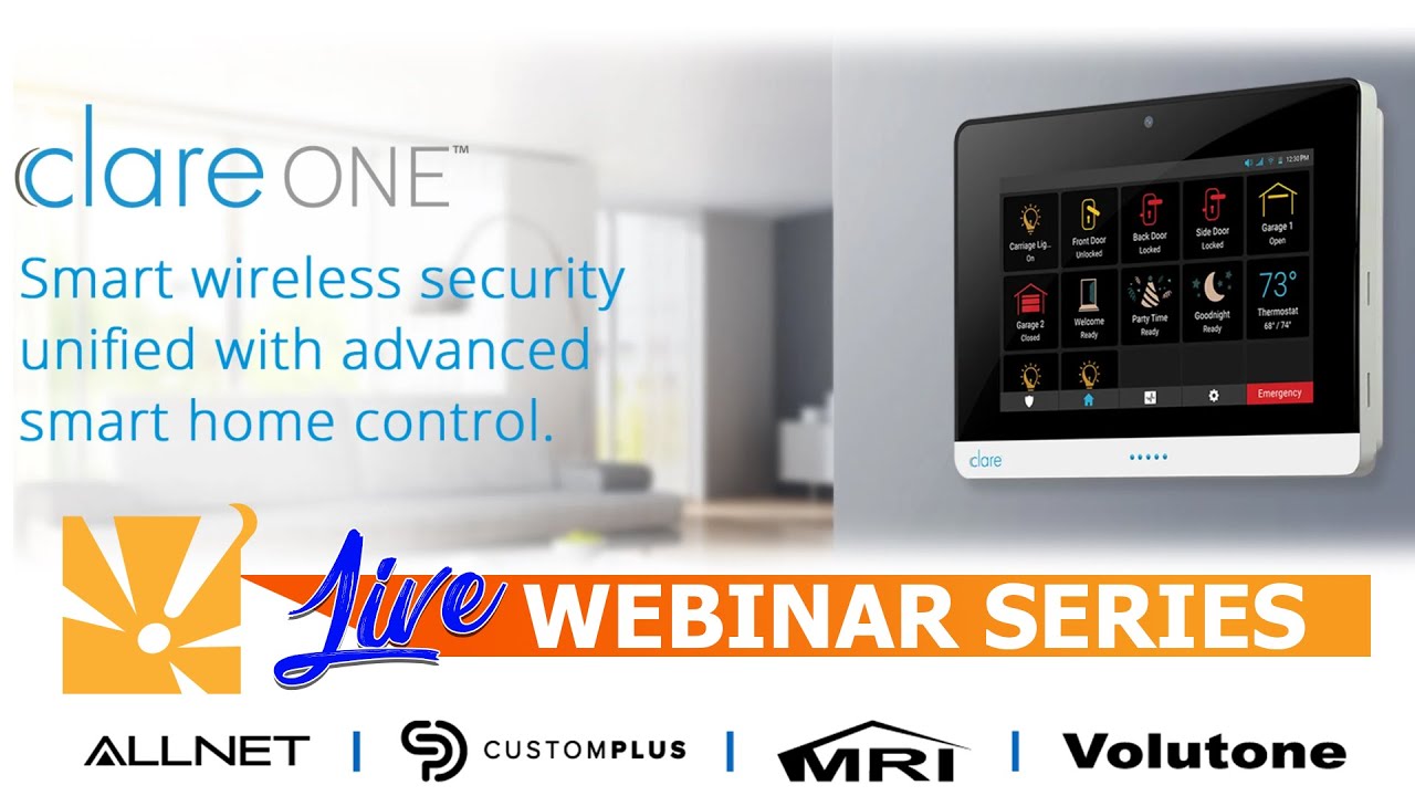 Clare One Professional Wireless Security Unified with FullFeatured Home Automation YouTube