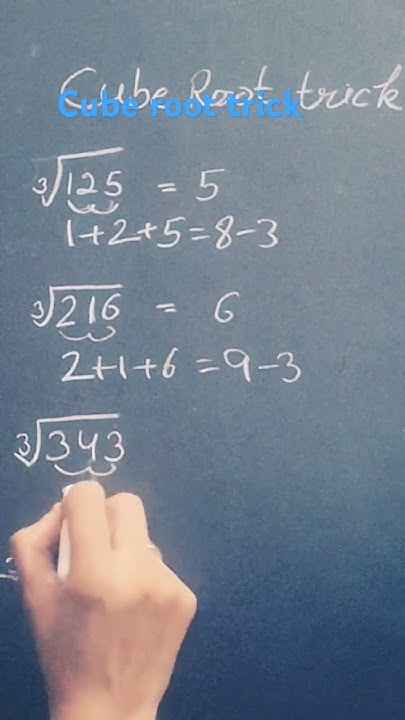 #math/ cube root trick - YouTube