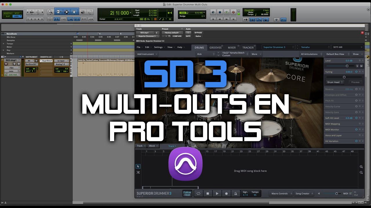 Como crear Multi-outs en Pro Tools - YouTube