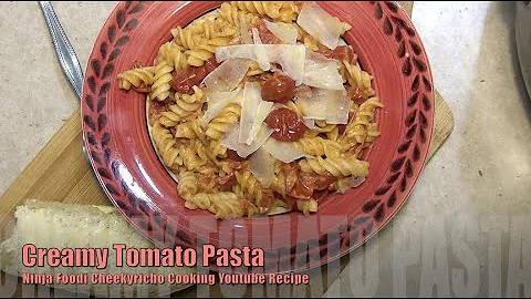 Creamy Tomato Pasta Vegetarian Ninja Foodi Cheekyricho Cooking Youtube Video recipe. ep.1,317