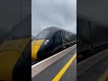Class 800 departing castle cary with a two tone