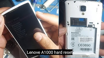 Lenove A1000 hard reset Not working solution | Lenove a1000 hard reset new method 2023