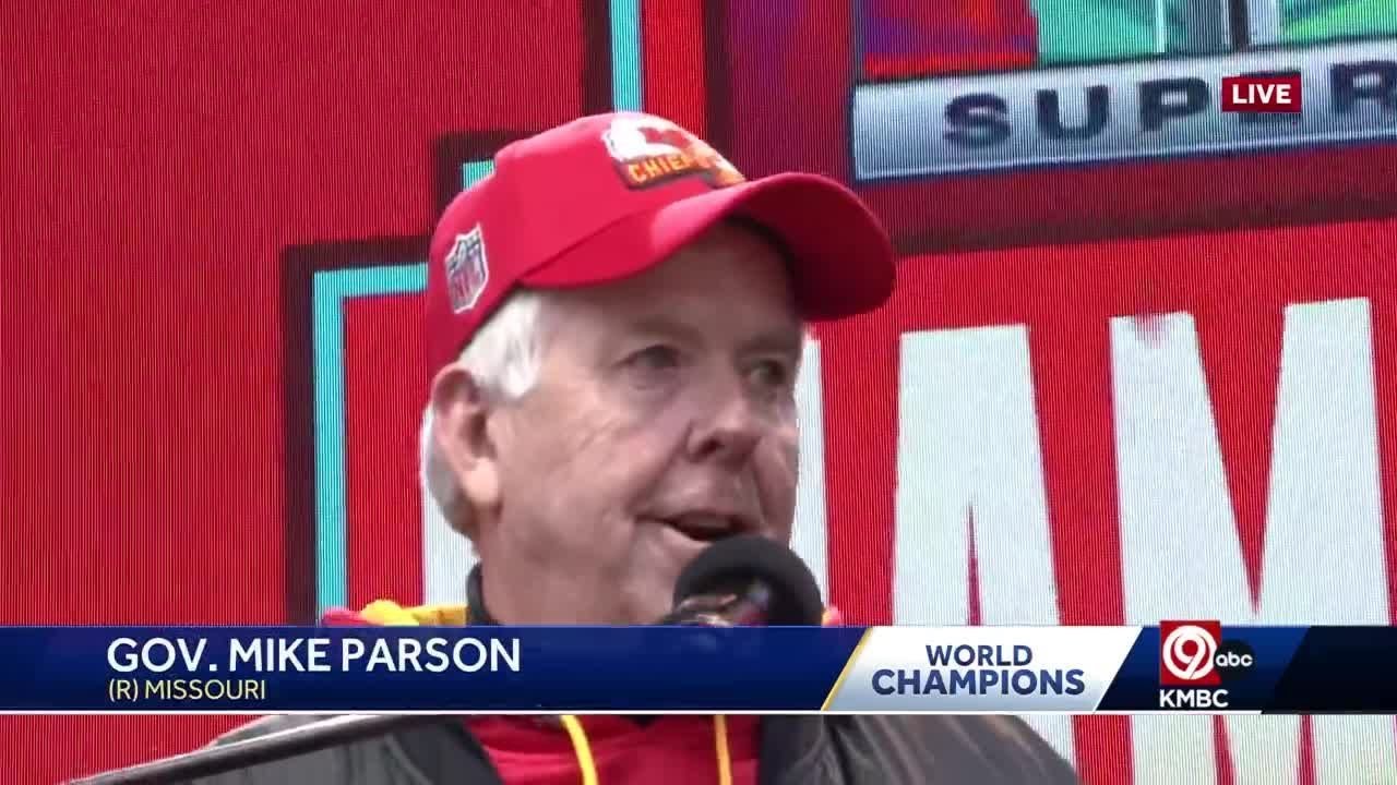 Kansas City mayor Quinton Lucas, Missouri governor Mike Parson