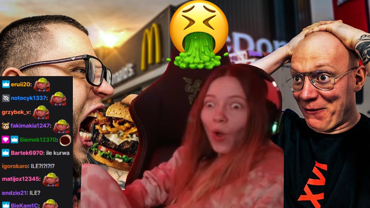 Kasix ogląda KTO ZJE WIĘCEJ KALORII = WYGRYWA reakcja + chat *obrzydliwe*