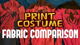 Print Costume Fabrics Comparison