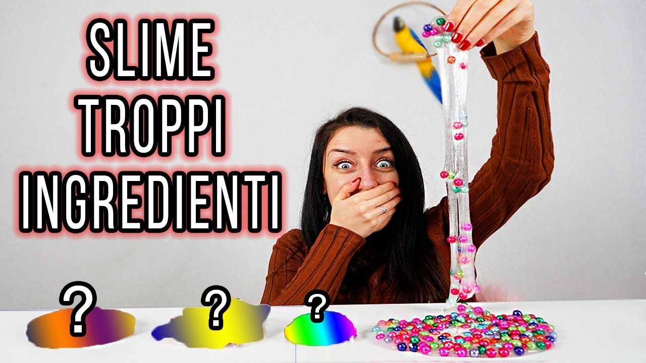 glueing SLIME CON TROPPI INGREDIENTI CON LA RUOTA CHALLENGE!! FACCIAMO SLIME CON TANTI INGREDIENTI!!