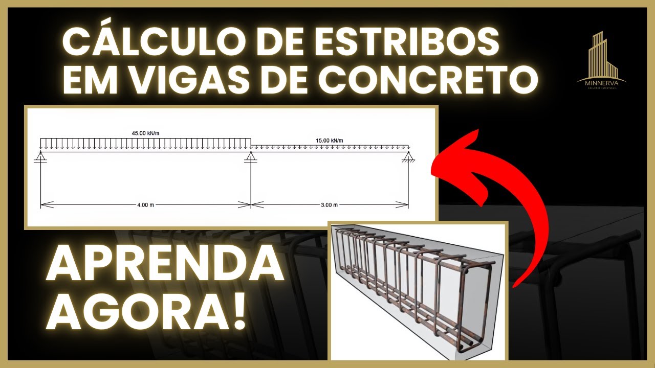 CÁLCULO DE ESTRIBOS EM VIGAS DE CONCRETO ARMADO