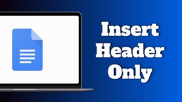 How to Insert Header Only on the First Page in Google Docs