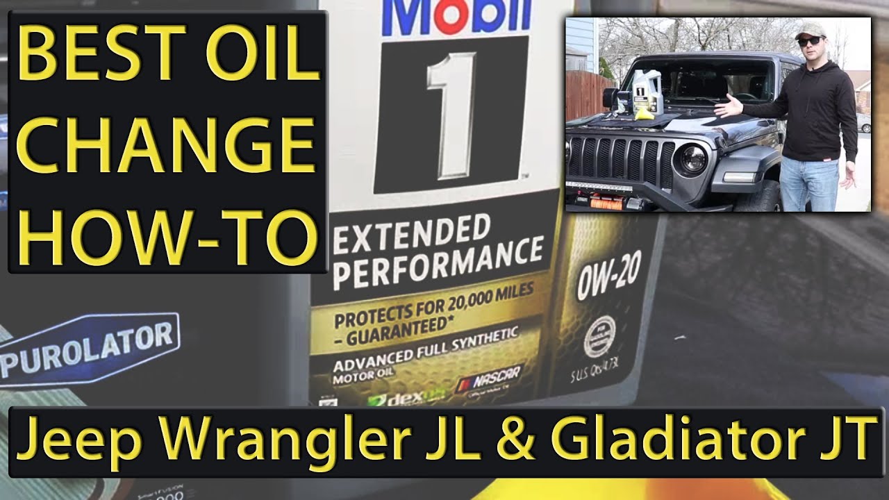 Best Oil Change HOW-TO for your  Jeep Wrangler JL / Gladiator JT  Pentastar V6 Engine - YouTube