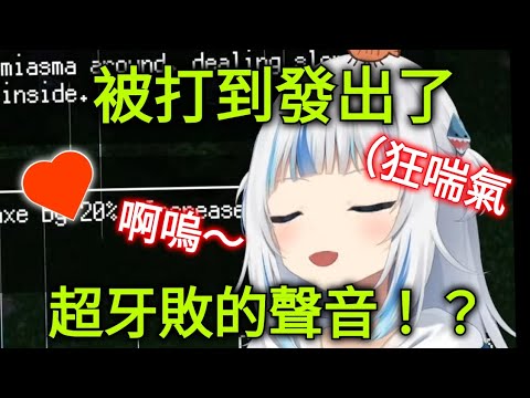 被打到大吼大叫，還發出了瑟瑟的聲音！？（鯊鯊/gawr gura)(hololive中文）