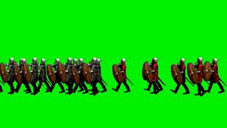 Medieval marching green screen Soldiers  | Green Screen Master