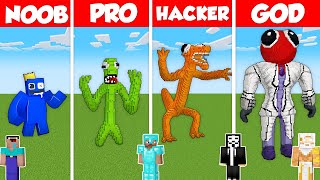 STATUE RAINBOW FRIENDS BASE CHALLENGE - Minecraft Battle: NOOB vs PRO vs HACKER vs GOD \/ Animation