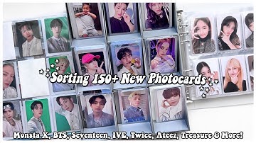 Storing 150+ New Photocards In My Binders 40 ✰ Seventeen, ATEEZ, IVE, BTS, Monsta X, Treasure & More